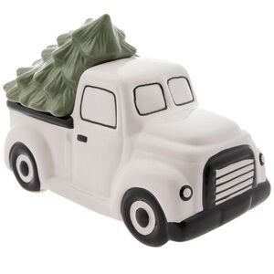 Ceramic Truck with Christmas Tree Cookie Jar Home Accent